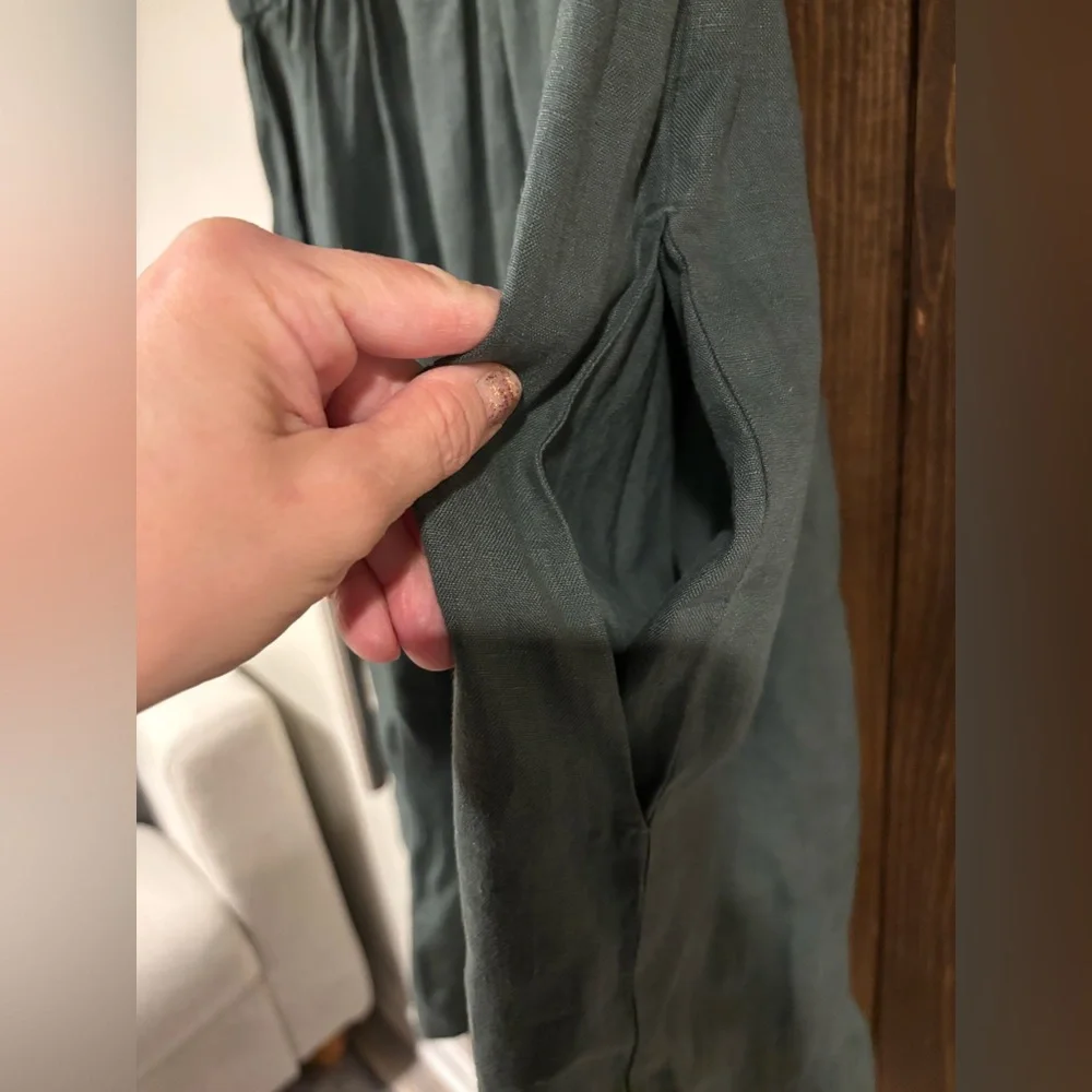 MaxMara Leisure Linen Blend Babydoll Style Dress Large - Picture 6 of 8